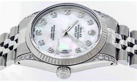 rolex datejust mother of pearl vs|Rolex 36mm Datejust with diamonds.